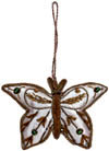 Embroidered Beaded Christmas Ornaments Butterfly