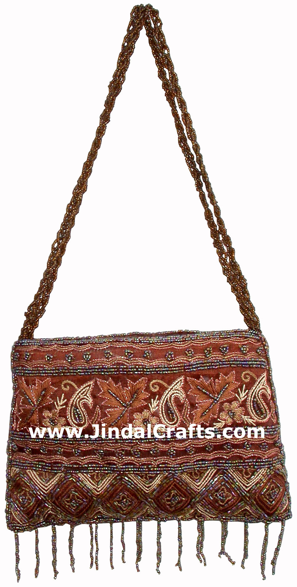 Hand Embroidered Beaded Traditional Shoulder Purse from India