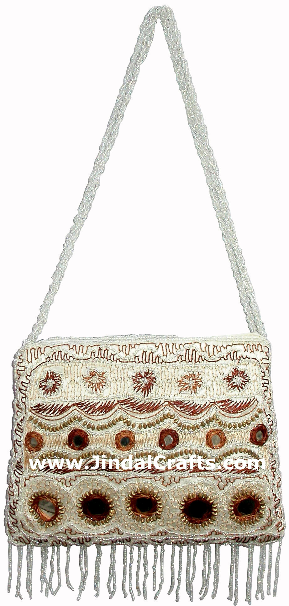 Hand Embroidered Beaded Traditional Shoulder Purse from India