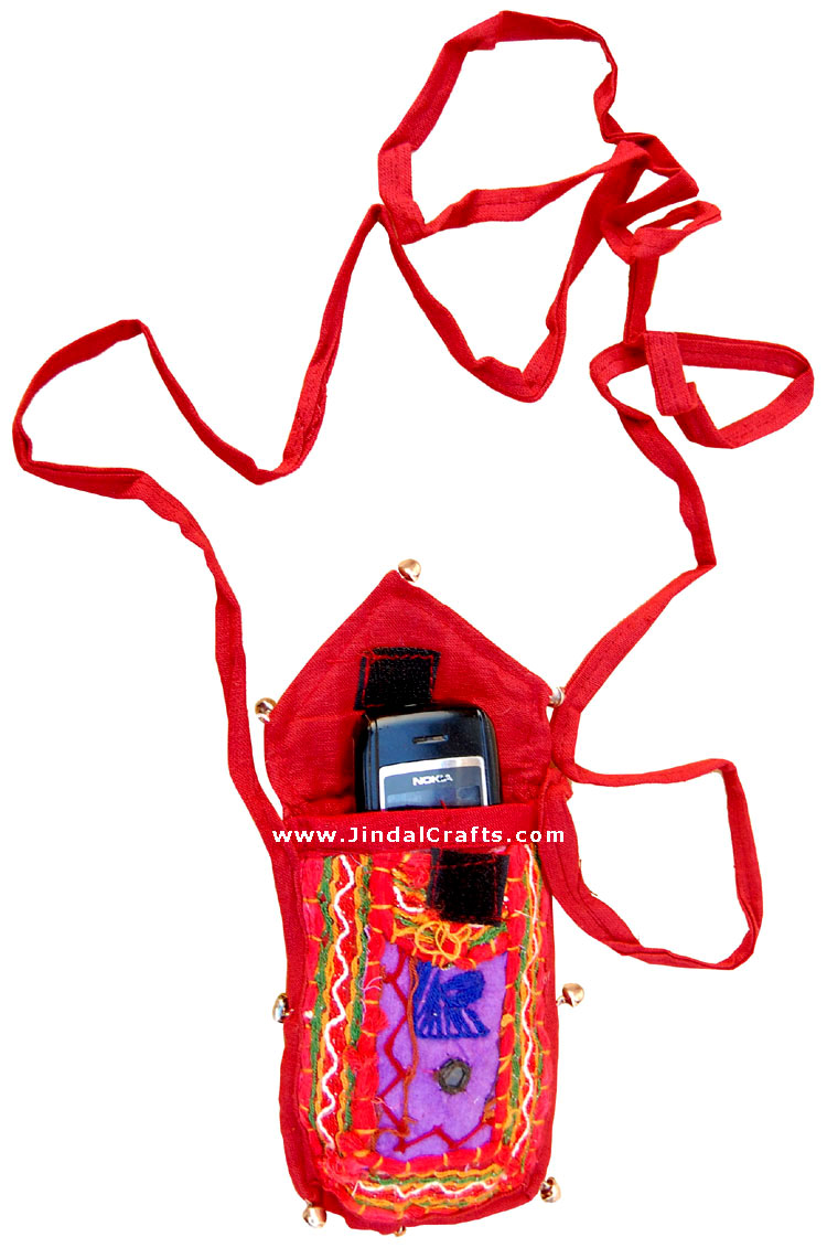 Colorful Embroider Mobile Bag - Indian Traditional Bag