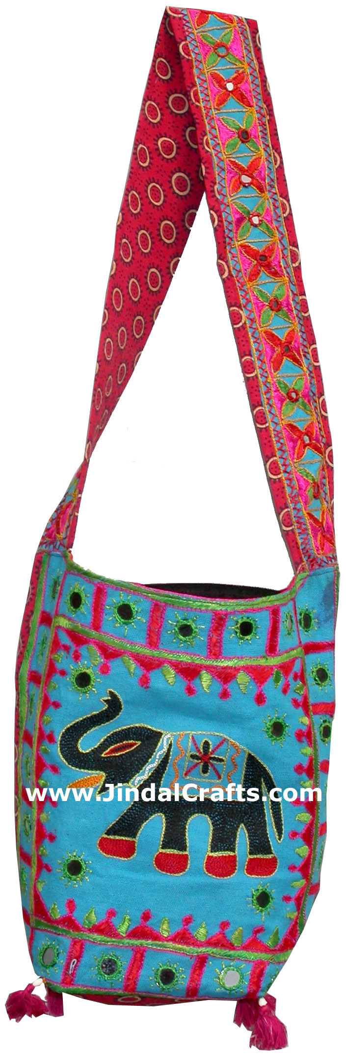 Colorful Hand Embroider Handbag Indian Traditional Art