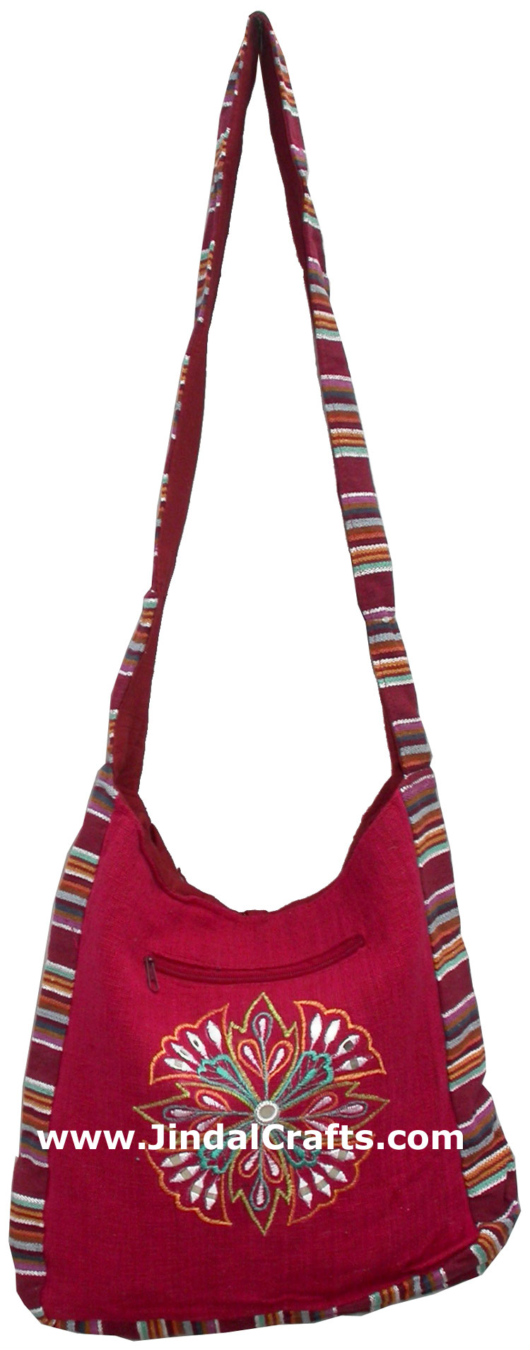 Colorful Hand Embroidered Shoulder Handbag India Art
