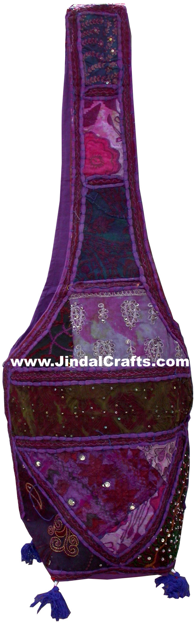 Colourful Hand Embroidered Trible Handbag from India 100 % Cotton Fabric Art