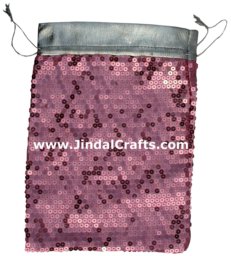 Drawstring Organza Bags India Traditional Embroidered