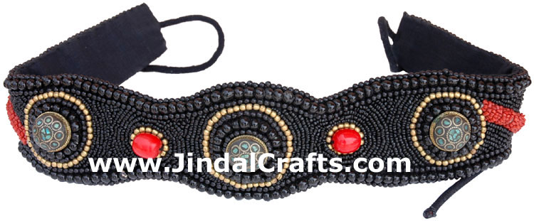 Handmade Embroidered Beaded Ladies Women's Fashion Belt India Traditional Royal