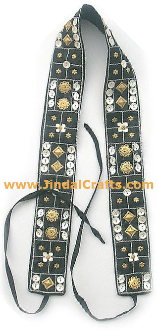 Handmade Embroidery Beaded Ladies Woemen's Fashion Belt Indian Traditional Art