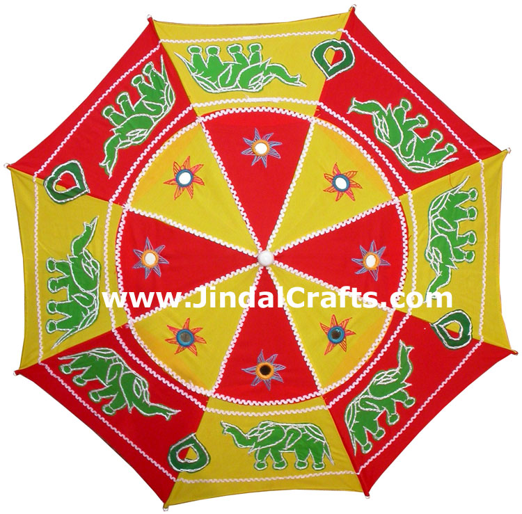 Hand Embroidered Colourful Traditional Sun Umbrella