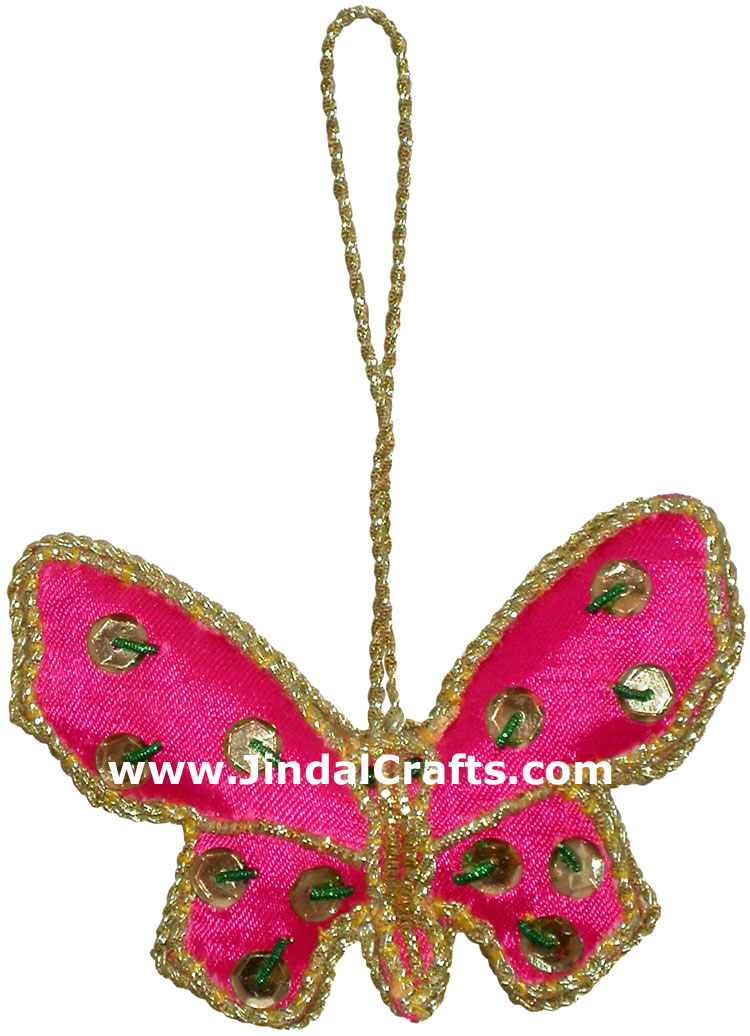 Butterfly - Hand Embroidered Beaded Christmas Ornaments