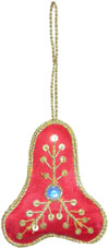 Hand Embroidered Beaded Christmas Ornaments