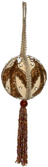 Beaded Ornaments Hand Embroidered Xmas Holiday Gift Art