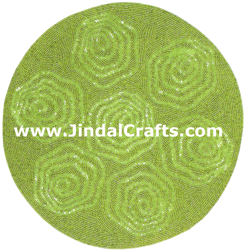 Handmade Beaded Coasters Indian Rich Traditional Art Craft Handicraft