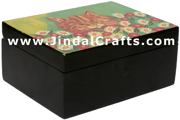 Handmade Hand Painted Decorative Wooden Box from India
