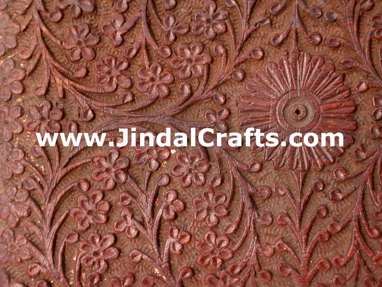 Hand Carved Wooden Decorative Jewelry Box Indian Art