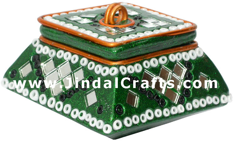 Lac Made Decorative Trinket Boxes Traditional Indian Hand Work Handicrafts Craft