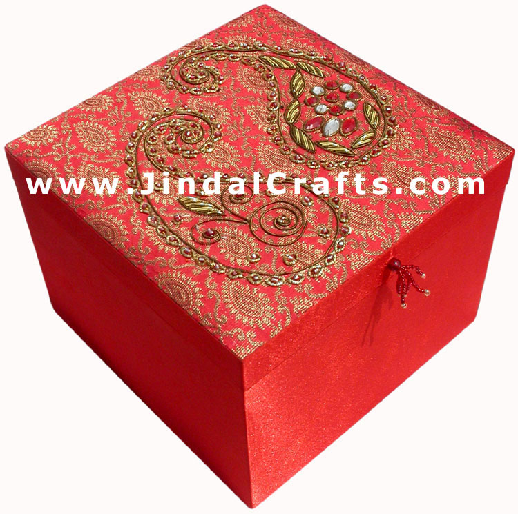 Hand Embroider Beaded Jari Zari Decorative Bangle Box