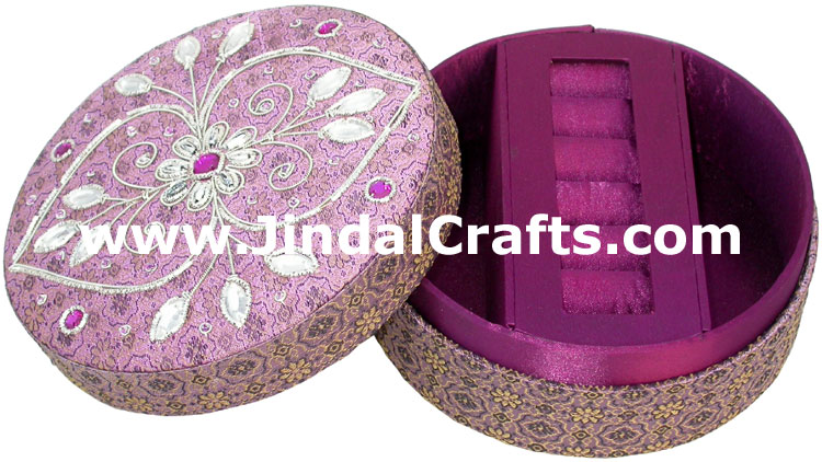Hand Embroidered Designer Jewelry Box Souvenirs Crafts