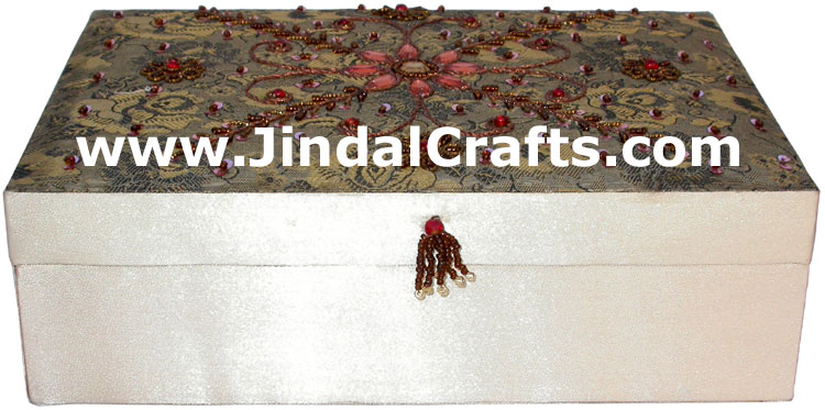 Hand Embroidered Designer Jewelry Box Souvenir Gift Art