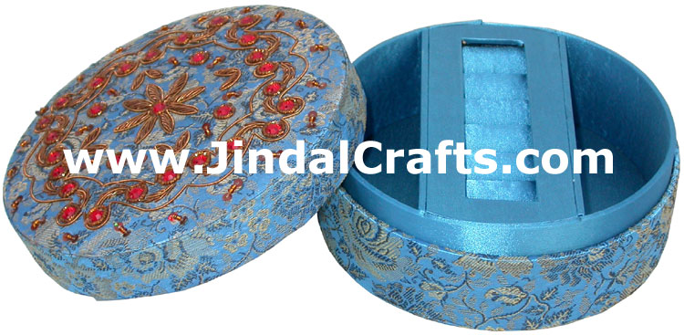 Hand Embroidered Designer Jewelry Box Handicraft Craft