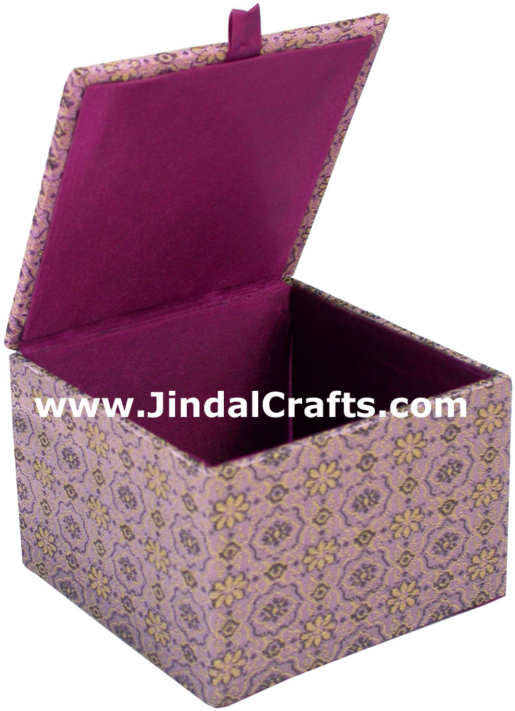 Wedding Invitation Box Jari Hand Embroidered Handicraft