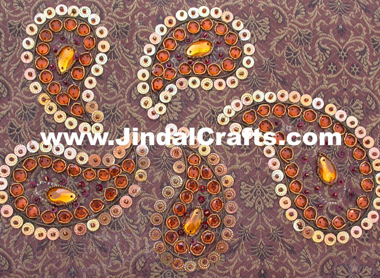 Colourful Hand Embroidered Designer Jewellery Box Indian Handicrafts Gifts Craft