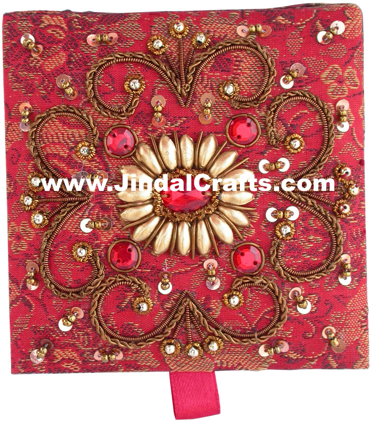 Colourful Hand Embroidered Designer Gift Box Indian Handicrafts Gift Souvenirs