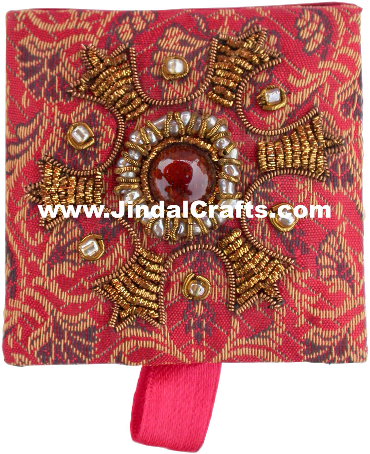 Colourful Hand Embroidered Designer Gift Box Indian Handicrafts Gifts Crafts