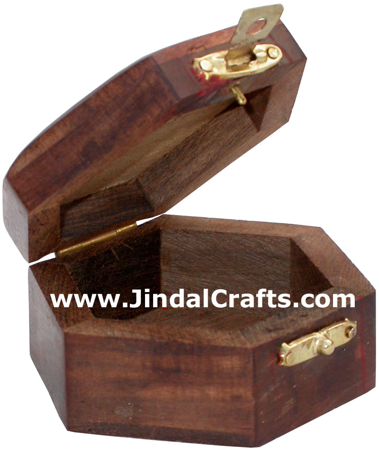 Brass Inlay Wooden Multipurpose Box Hand Crafts India