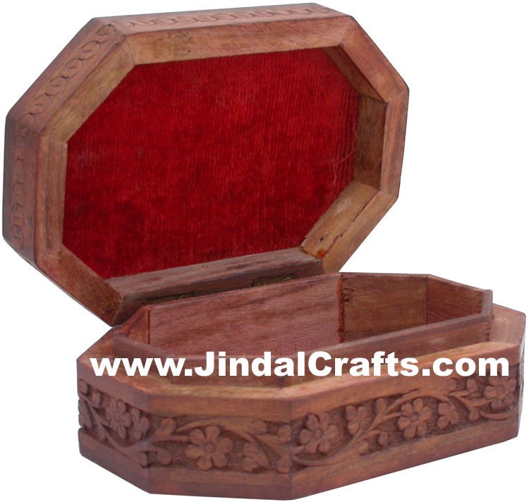 Handmade Wooden Carved Box Indian Handicrafts Arts Crafts Gifts Souvenirs