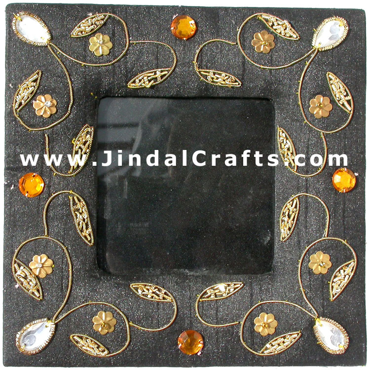 Photo Frame Hand Embroider Beaded Jari Zari Decorative