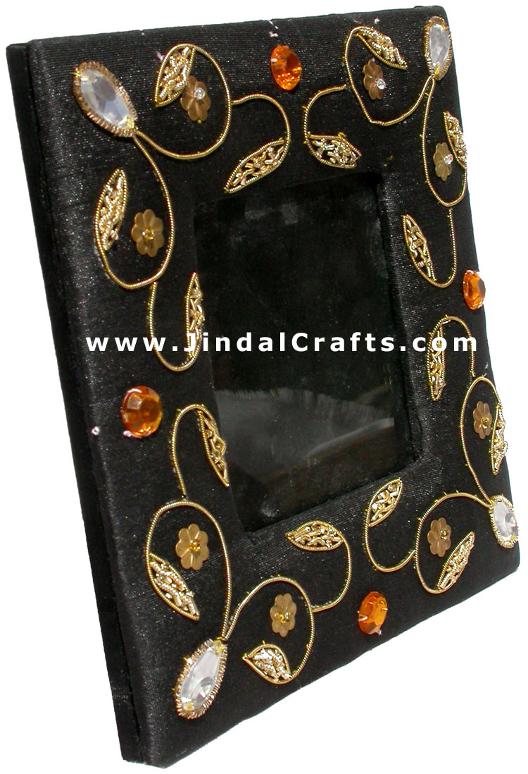Photo Frame Hand Embroider Beaded Jari Zari Decorative