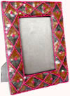 Photo Frame Hand Embroidered Beaded Jari Zari Home Decor Designer Picture Frame