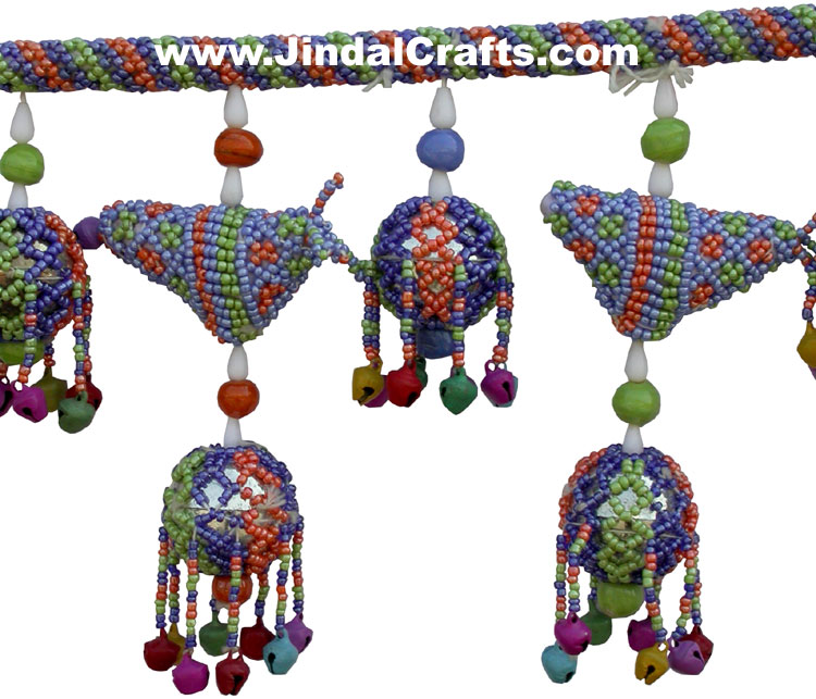 Colourful Handmade Hanging Toran Home Decor Traditional Handicraft from India