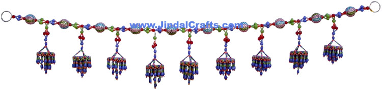 Colourful Handmade Hanging Bead Toran Home Decor Traditional Handicrafts Indian