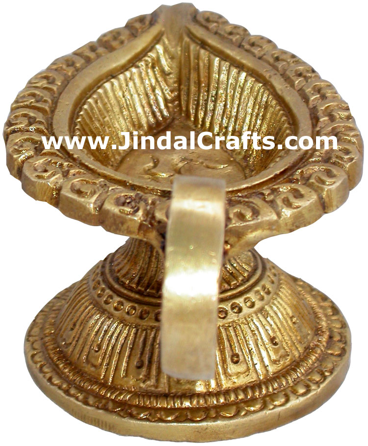 Lamp Diya Brass Made India Religious Decor Handicrafts Crafts Arts Religious