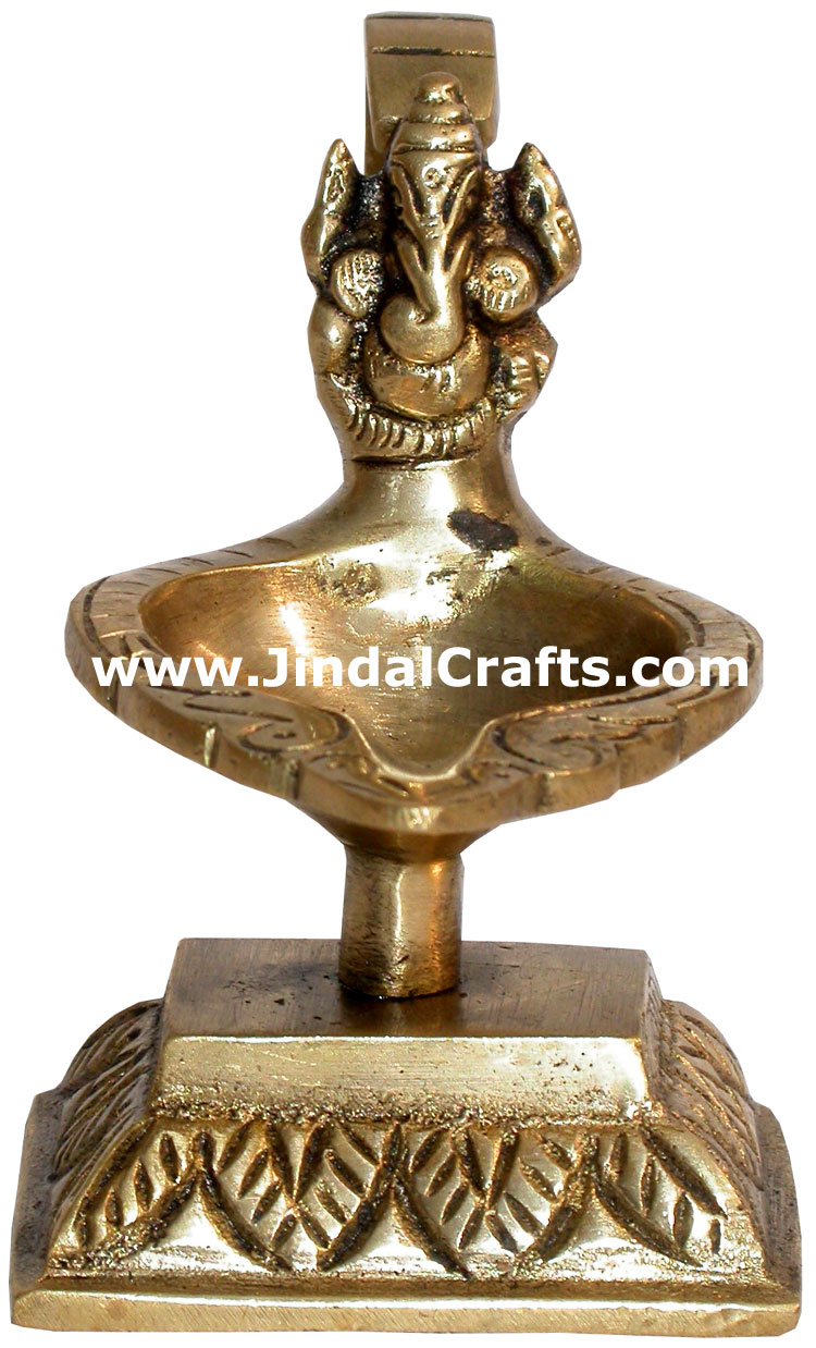 Lamp Diya Brass Made India Religious Decor Handicrafts
