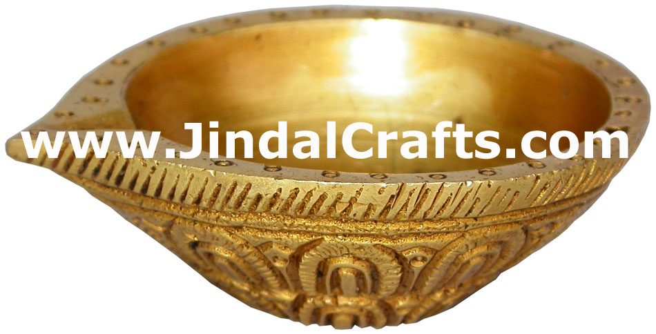 Brass Lamp - Indian Rich Traditional Handicrafts Crafts Art Artifact Diwali Gift