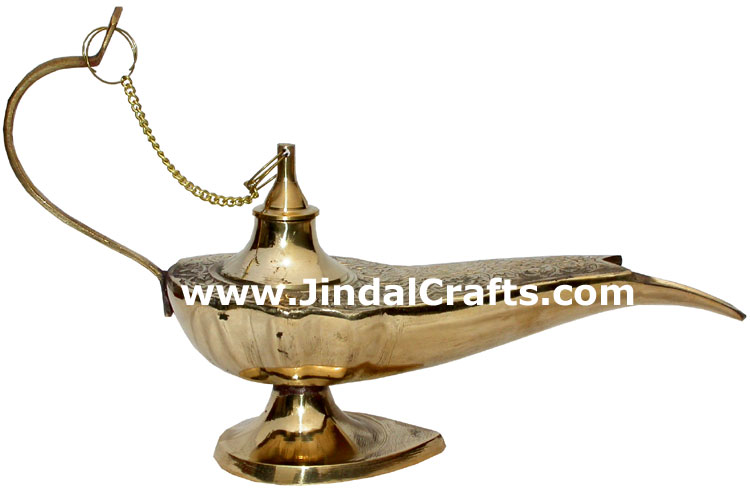 Magic Lamp Aladdin Disney Chirag Metal Craft Home Decoration Art Decor Jasmine
