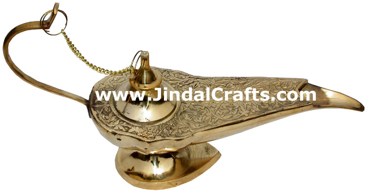 Magic Lamp Aladdin Disney Chirag Metal Craft Home Decoration Art Decor Jasmine