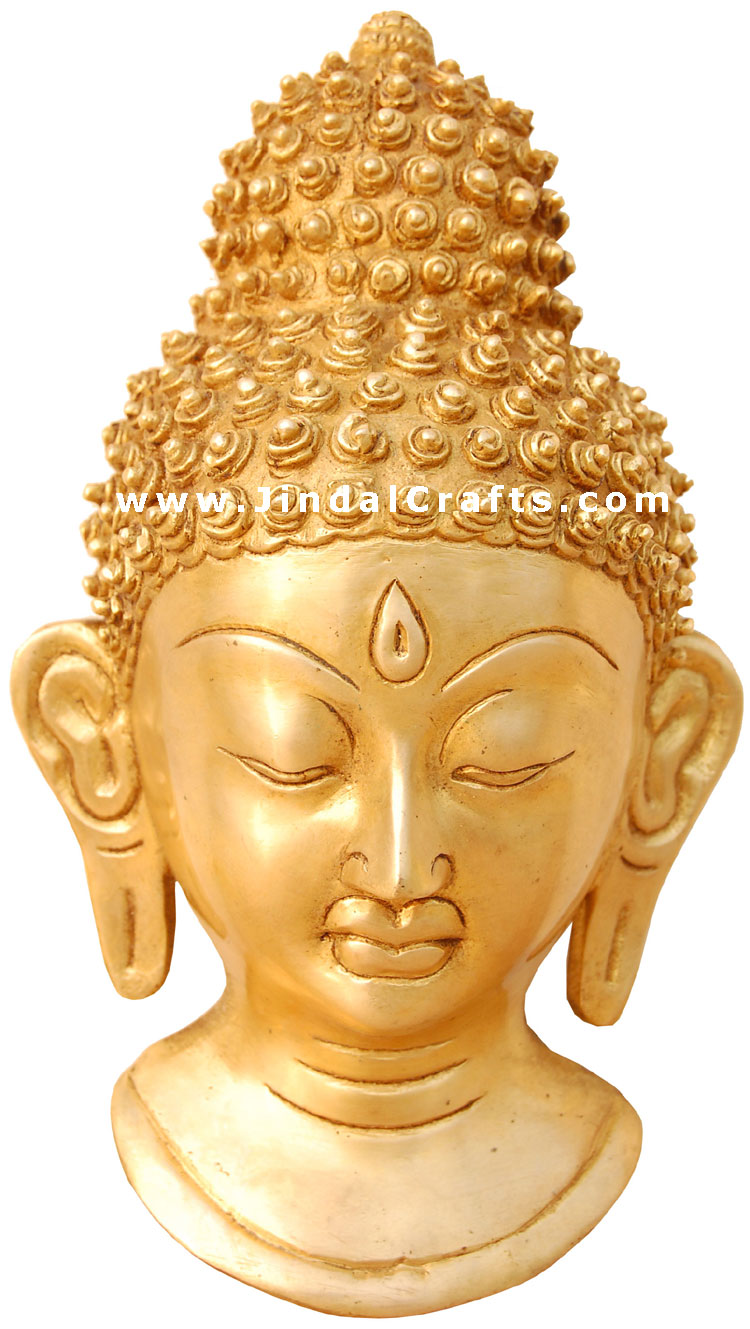 Buddha Face Hanging - Brass Mede Sculpture Buddhist Art