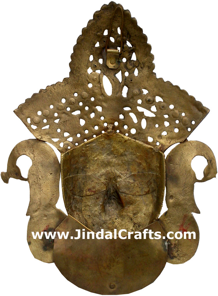 Maa Durga Face Wall Hanging Home Decor Brass Crafts Hindu Religious Handicrafts