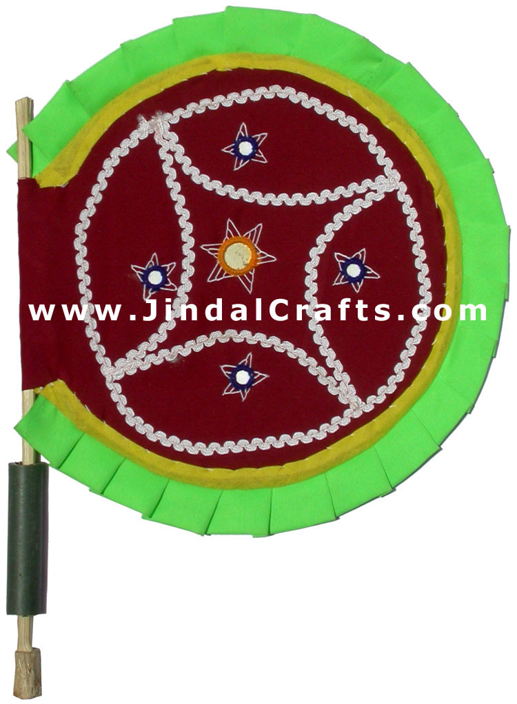 Hand Operated Fan Hand Crafted India Handicrafts Arts