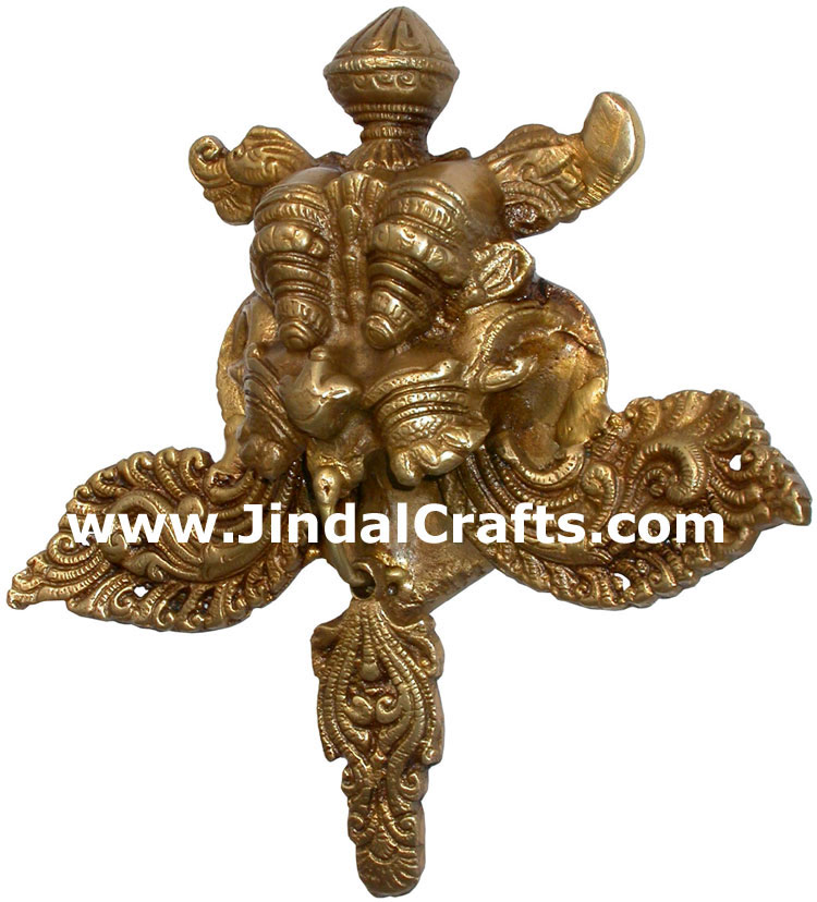Brass Jungle Mask India Carving Art Crafts