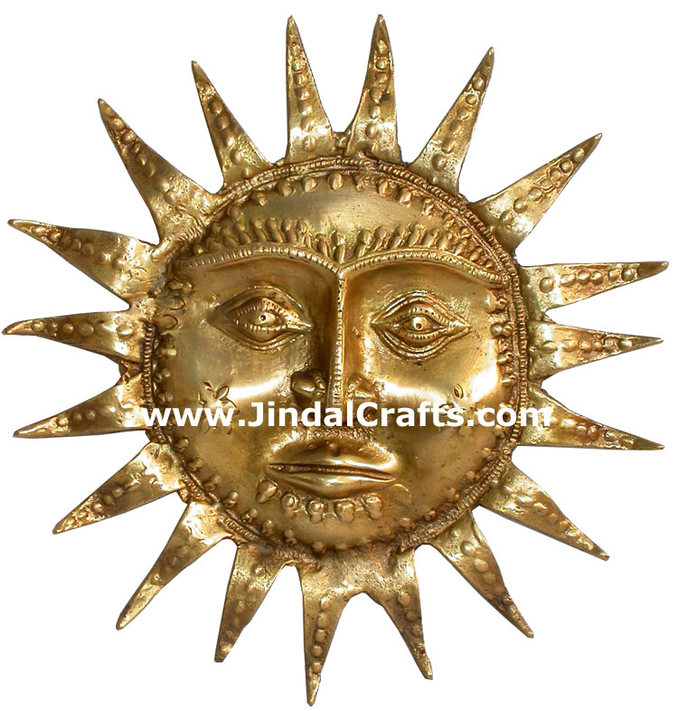 God Sun Hand Crafted Metal Art India Religious Figures