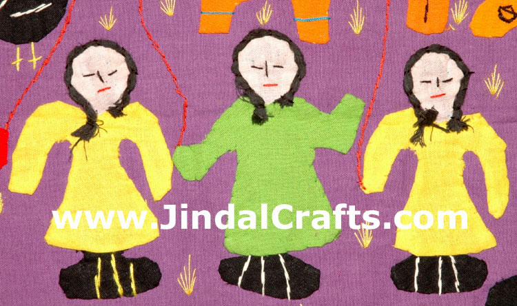 Wall Hanging - Handmade Applique Patch Work from India