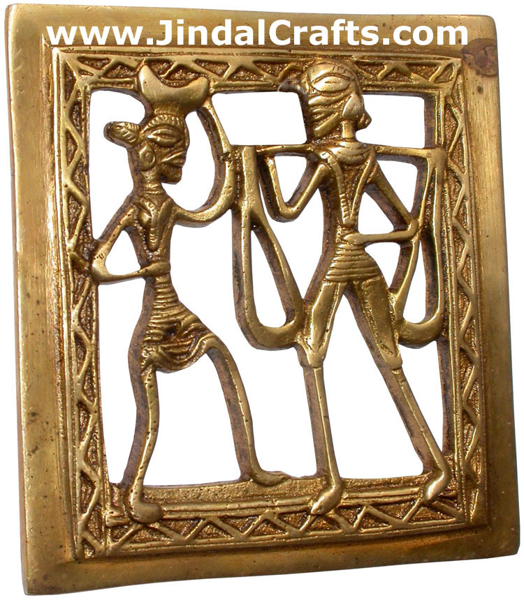 Brass Tribal Wall Hanging India Artifacts