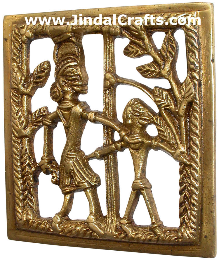 Brass Tribal Wall Hanging India Artifacts