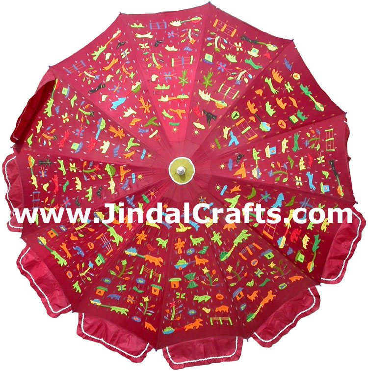 Water Proof Colorful Embroidered Garden Umbrella India