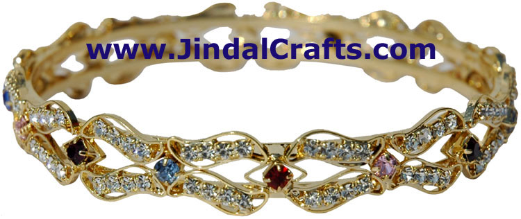 Bangles Pair - Swaroski Crystals Artificial Jewelry