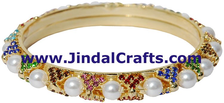 Bangles Pair - Swaroski Crystals Artificial Jewelry