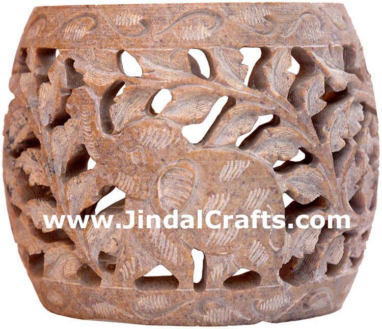 Bangle - Handcarved Soft stone Bangle from India